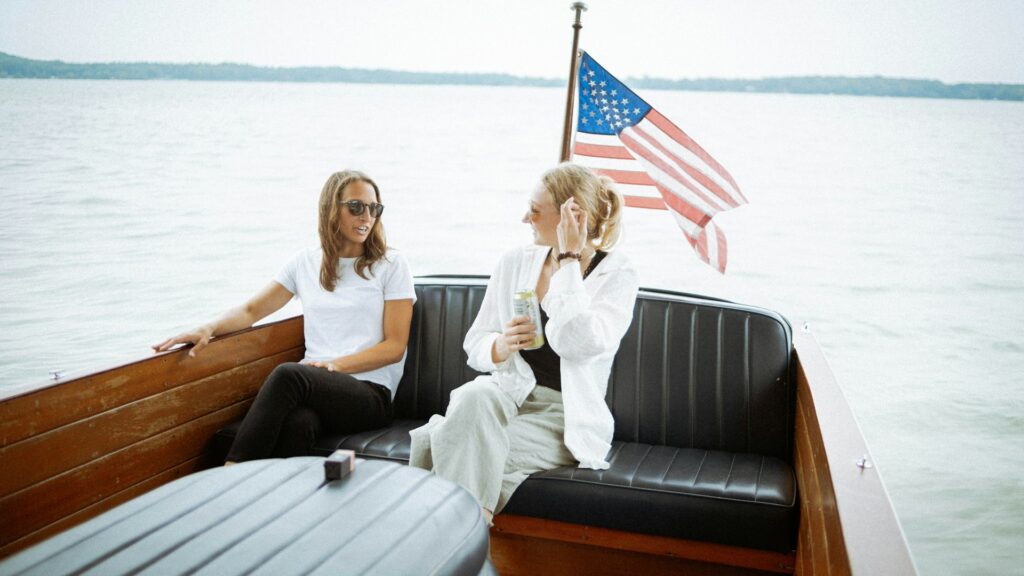 Friends enjoying a boat party - Holiday charters