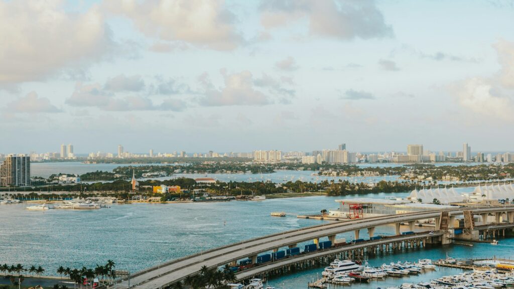 Miami Biscayne Bay at golden hour - Boat Charter Miami