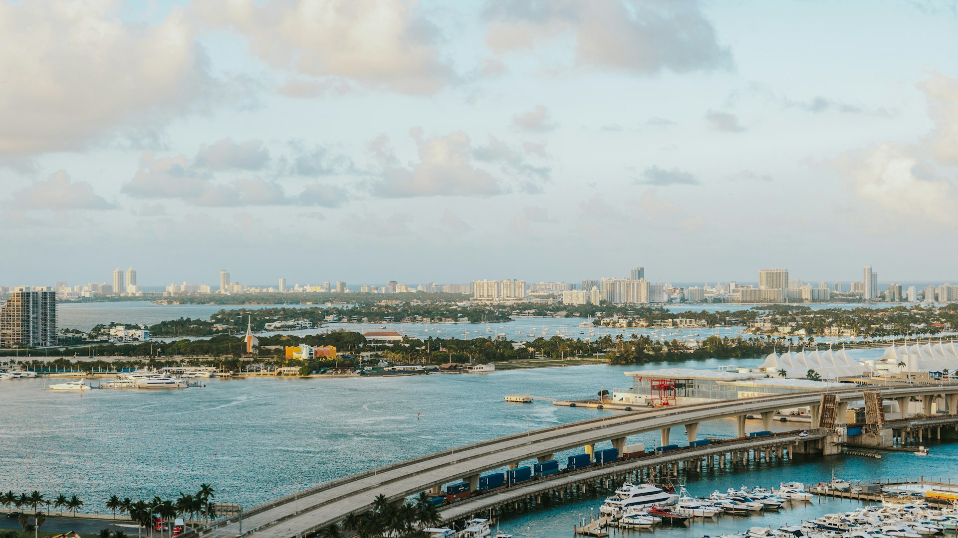 Miami Biscayne Bay at golden hour - Boat Charter Miami